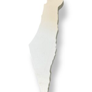 מפה של ישראל עשויה חומרים שקופים, מתאימה ליצירת שולחנות אפוקסי או עבודות אמנות.