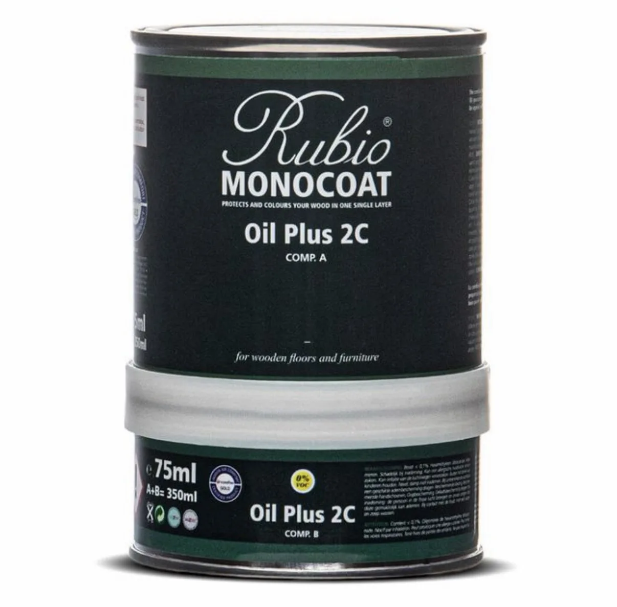 מיכל צבע Rubio Monocoat Oil Plus 2C, מתאים לרצפות ורהיטים מעץ.